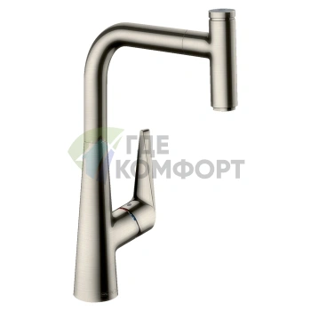 Кухонный смеситель Hansgrohe Talis Select M51 с выдвижным изливом (72826800) - фото 1