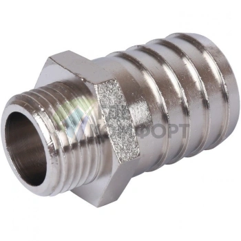 Штуцер НР 1/2x25, никелированный Stout - фото 3