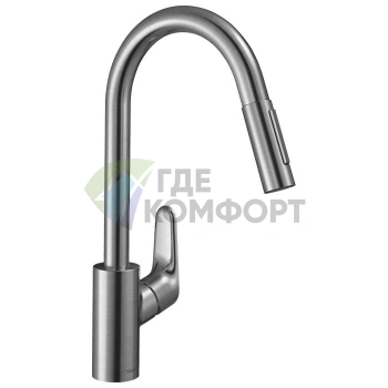Кухонный смеситель Hansgrohe Focus M41 с выдвижным душем и функцией Eco (31833800) - фото 1
