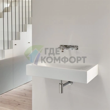 Подвесная раковина BETTEONE 60x49,5x14 см белая без отверстия под смеситель (A166-000) - фото 1