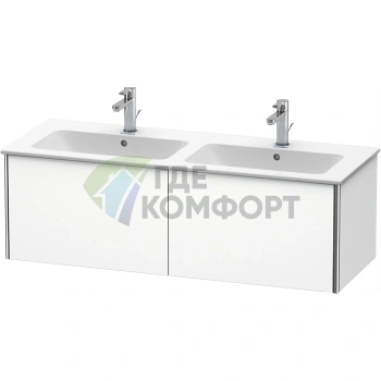 База под раковину Duravit XSquare 1280 мм с двумя выдвижными ящиками, белая матовая (XS407501818) - фото 1