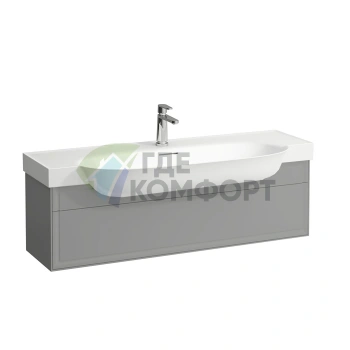 Подвесная тумба Laufen New Classic 1180 мм с ящиком, серый цвет (4.0605.1.085.627.1) - фото 1