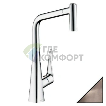 Смеситель Hansgrohe Metris 14820800 для кухни с вращающимся изливом - фото 1