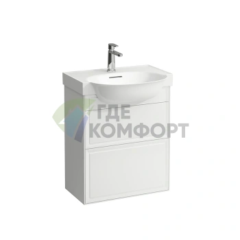 Подвесная тумба Laufen New Classic 580 мм с двумя ящиками, белая глянцевая (для раковины 813853) (4.0603.2.085.631.1) - фото 1