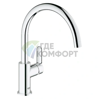 Смеситель Grohe BauEdge 31367000 для кухни: однорычажный с выдвижной лейкой - фото 1