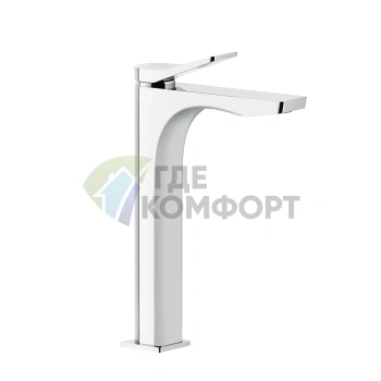 Смеситель для раковины GESSI Rilievo однорычажный, хром, высота 301 мм (59010#031) - фото 1