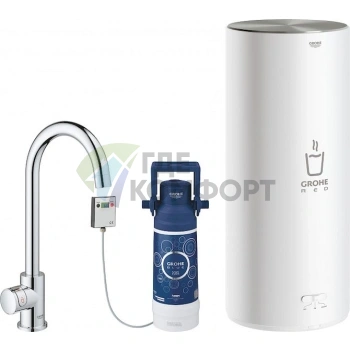 Кухонный смеситель Grohe Red II Mono 30080001 с проточным водонагревателем - фото 1