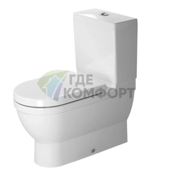 Унитаз Duravit Starck 3 моноблок с отдельным бачком, 705х370 мм, белый (2141090000) - фото 1