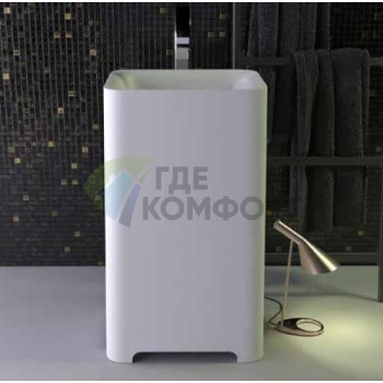 Накладная раковина KNIEF Glam 60×45×116 см, белая матовая, без отверстия под смеситель - фото 1