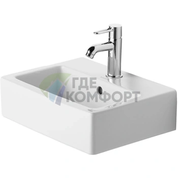 Раковина для рук Duravit Vero 450x350 мм с переливом, белая (704450027) - фото 1
