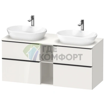 Тумба подвесная Duravit D-Neo 644x1400x550 мм, 2 ящика, белый высокоглянцевый (DE4970B2222) - фото 1