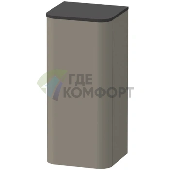 Пенал подвесной Duravit Happy D.2 Plus с 2 стеклянными полками, цвет Stone Grey Satin Matt (HP1260R9292) - фото 1