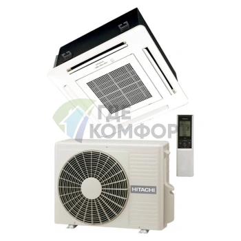 Кондиционер кассетный Hitachi RAC-35NPA/RAI-35RPA/RAI ECPP 4 кВт inv - фото 1