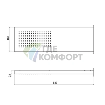 Душевая лейка Almar SMART настенная, нержавеющая сталь, 1 режим (E044200.MS) - фото 2