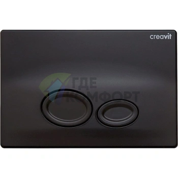 Кнопка смыва для унитаза Creavit Drop GP2002.01 черный матовый