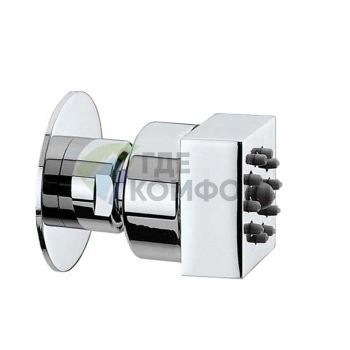 Поворотная квадратная форсунка BOSSINI CUBIC GOM, хром (I00135.030) - фото 1