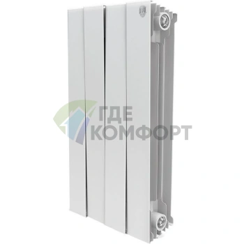 Радиатор биметаллический Royal Thermo Piano Forte 500 bianco traffico 4 секции-белый - фото 1