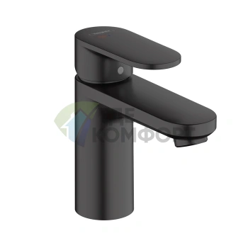 Смеситель для раковины Hansgrohe Vernis Blend матовый черный с донным клапаном (71585670) - фото 1