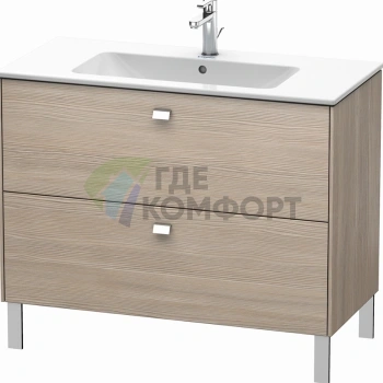 Тумба напольная Duravit Brioso 1020 мм с двумя ящиками, цвет сосна серебристая (233610) (BR440301031) - фото 1
