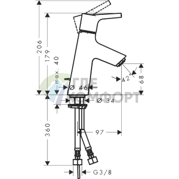 Смеситель для раковины Zorg Sanitary ZR 106 U - фото 2
