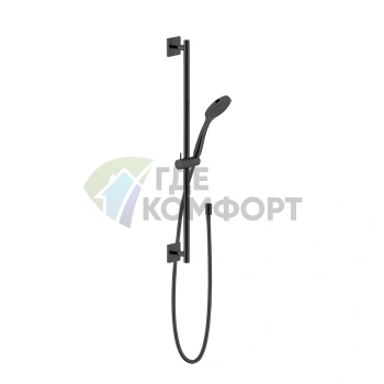 GESSI Rilievo: Душевая штанга с лейкой и шлангом 1,5 м в цвете Nero XL (59245#299) - фото 1