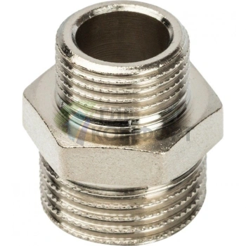 Ниппель STOUT НН переходной 1/2 x 3/8 никелированный - фото 2