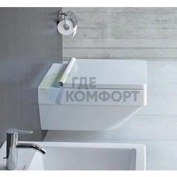 Подвесной унитаз Duravit Vero Air 252509 безободковый (2525090000) - фото 2