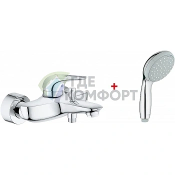Комплект для ванной Grohe Eurostyle New: смеситель для ванны с душем и душевая лейка Tempesta - фото 1