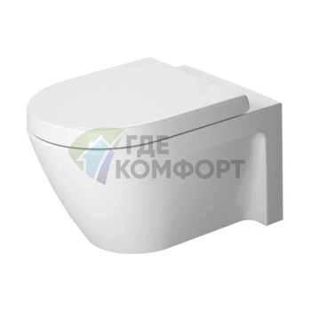 Подвесной унитаз Duravit 54x37 см с системой инсталляции, белый (2534090000) - фото 1