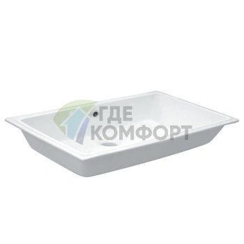 Встраиваемая раковина KERASAN Slim 900 мм белого цвета (023001) - фото 1