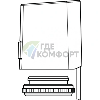 Термоэлектрический сервопривод 230V, закрытый Aktor T 2P Oventrop - фото 2