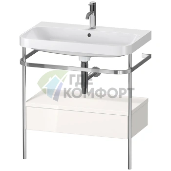Консольный умывальник Duravit Happy D.2 Plus с ящиком, белый глянец (HP4842O2222) - фото 1