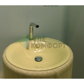 Раковина Bette Lux Oval Couture с текстильным подиумом — диаметр 550 мм, высота 900 мм, цвет болотный (B805-851) - фото 2