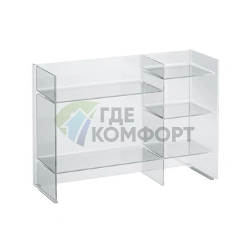 LAUFEN Kartell Стеллаж для ванной, 750x260x530 мм, пластик, дымчато-серый (3.8933.1.085.000.1) - фото 1