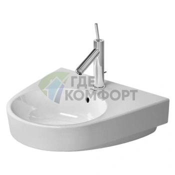 Подвесная раковина Duravit 550x500 мм белого цвета с пьедесталом (2323550000) - фото 4
