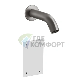 Смеситель для раковины GESSI 316 FLESSA: настенный электронный, цвет Steel Brushed (54014#239) - фото 1