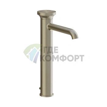 Смеситель для раковины GESSI Origini высокий с донным клапаном в комплекте с отдельной вставкой цвет Finox Brushed Nickel (66003#149) - фото 1