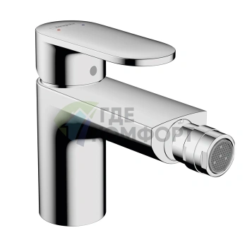 Смеситель для биде Hansgrohe Vernis Blend на 1 отверстие с донным клапаном, хром (71210000) - фото 1
