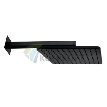Верхний душ Bossini COSMO 280×280 мм с кронштейном 400 мм, черный матовый (H69598I.073) - фото 1