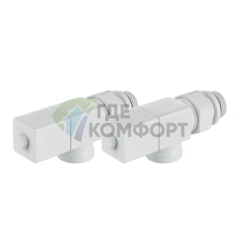 Набор дизайн-вентилей Royal Thermo CUBE 1/2 осевой белый, RTE 56.0003, НС-1422572 - фото 4