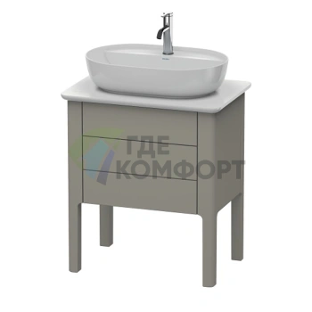 Напольная база Duravit Luv с выдвижными ящиками, 743x688x450 мм, цвет каменно-серый шелковисто-матовый (LU956509292) - фото 1