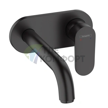 Смеситель для раковины Hansgrohe Vernis Blend встраиваемый матовый черный (71576670) - фото 1
