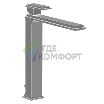 Высокий смеситель Gessi Eleganza для раковины с донным клапаном в отделке Finox (46003#149) - фото 1