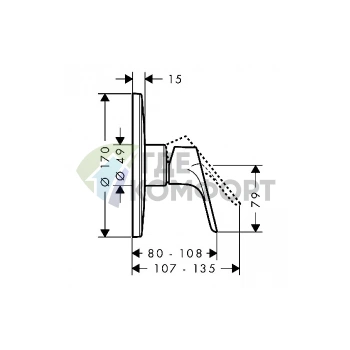 Смеситель для душа Hansgrohe Focus HighFlow встраиваемый хром (31964000) - фото 2