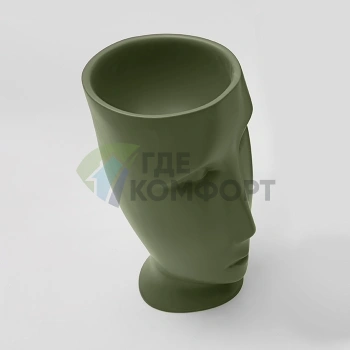 Раковина свободностоящая Kerasan Artwork MOLOCO со скрытым сливом в цвете Verde muschio (474011) - фото 1