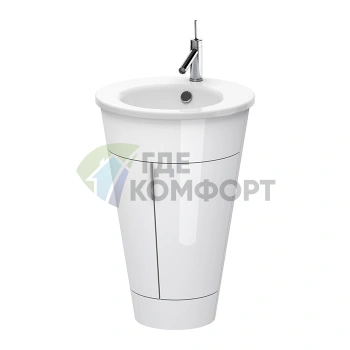 Тумба напольная Duravit Starck 1 белая глянцевая 60 см с 2 дверцами (S1952008585) - фото 1