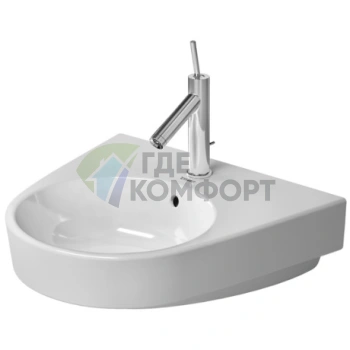 Подвесная раковина Duravit 600x500 мм с полупьедесталом, белая (2323600000) - фото 1