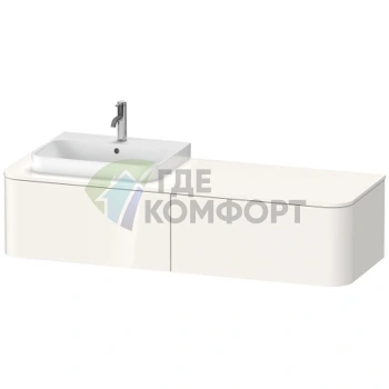 Подвесная тумба Duravit Happy D.2 Plus с двумя ящиками, белая глянцевая (HP4944L2222) - фото 1