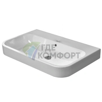 Раковина Duravit Happy D2 для мебели 1000x505 мм, белая, без отверстий, с заглушкой для перелива (2318100060) - фото 4