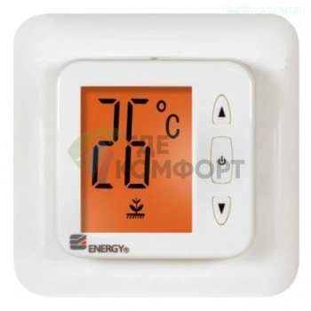 Терморегулятор Energy TK02 с датчиком пола-LCD дисплеем-для скрытого монтажа